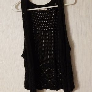 Black old navy beautiful crocheted  vest